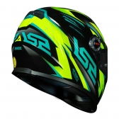 Capacete Ls2 Fechado  Classic Draze -  Preto / Amarelo / Verde