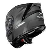 Capacete Norisk Articulado Com Óculos Solar Interno Motion Defender - Preto Fosco / Cinza Titanium