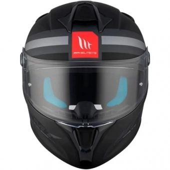 Capacete Mt Fechado Targo S Britain C2  - Cinza / Preto Fosco