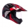 Capacete Esportivo Bieffe 3 Sport Hills Cross Trilha C/ Viseira  - Preto Brilho / Cinza / Vermelho
