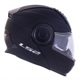 Capacete Ls2 Articulado Com Óculos Solar Interno Scope Monocolor - Preto Fosco