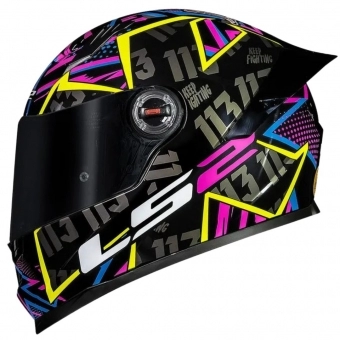 Capacete Fechado Ls2 Classic Ff358 S Rafael Paschoalin - Preto