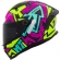 Capacete Mt Fechado Capacete Mt Stinger 2 Meld C8 - Rosa / Azul Tifany / Amarelo