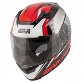 Capacete Givi Fechado Com Óculos Solar Interno 50.5 Stoccarda Blade - Preto / Vermelho