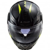 Capacete Ls2 Articulado Com Óculos Solar Interno Scope Skid -  Preto  / Amarelo