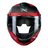 Capacete Norisk Articulado Com Óculos Solar Interno Motion Defender -  Vermelho Fosco / Cinza Titanium