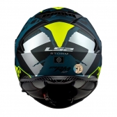 Capacete Ls2 Fechado Com Óculos Solar Interno Ff800 Storm Sprinter - Matt Black / Silver / Cobalt