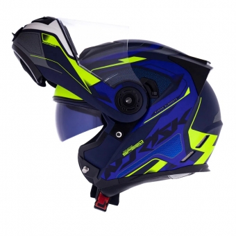 Capacete Norisk Articulado  Route Ff345 Speedmax – Azul Fosco/ Amarelo
