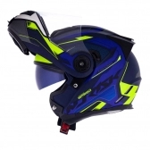 Capacete Norisk Articulado  Route Ff345 Speedmax – Azul Fosco/ Amarelo