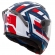 Capacete Mt Atom 2 Articulado Com Óculos Solar Interno Alkaline F0 Red Blue Gloss – Azul / Branco / Vermelho Brilho