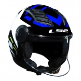 Capacete Ls2 Aberto  Airflow Starwar – Branco / Azul