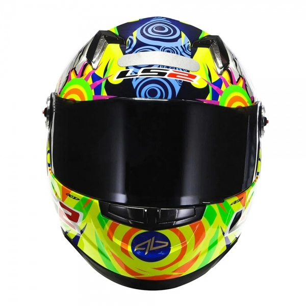Capacete Ls2 Fechado Classic Alex Barros - Amarelo