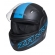 Capacete Taurus Articulado Zarref Neon - Preto Fosco/ Azul