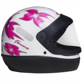 Capacete Taurus Fechado  San Marino Femme - Branco / Rosa