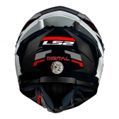 Capacete Fechado Ls2 Classic FF358 S Digital - Preto / Branco