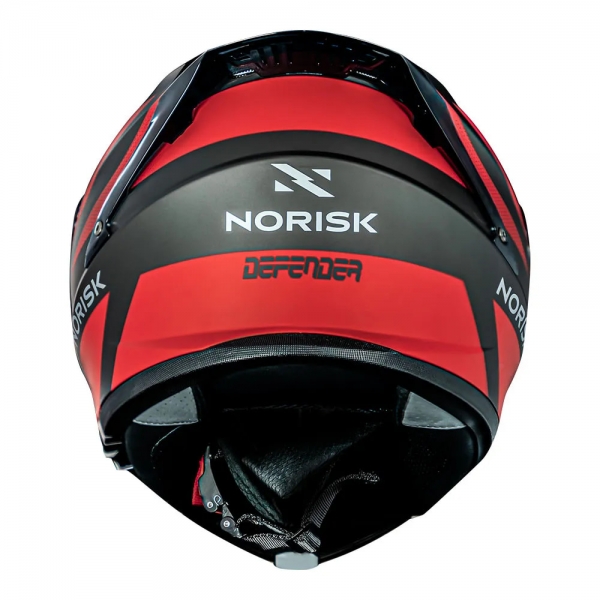 Capacete Norisk Articulado Com Óculos Solar Interno Motion Defender -  Vermelho Fosco / Cinza Titanium