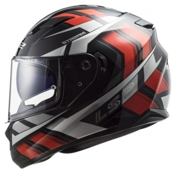 Capacete Ls2 Fechado Com Óculos Solar Interno Stream Loop  - Vermelho
