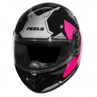 Capacete Peels Fechado  Spike Lup - Preto / Rosa