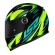 Capacete Ls2 Fechado  Classic Draze -  Preto / Amarelo / Verde