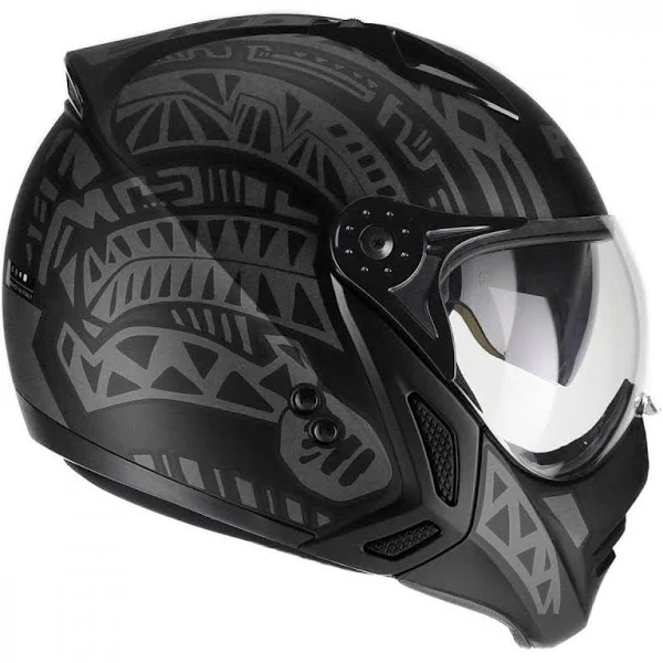 Capacete Peels Aberto Com óculos Solar Interno Mirage Nazka - Preto Fosco / Grafite