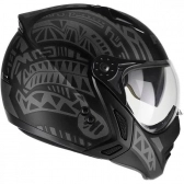 Capacete Peels Aberto Com óculos Solar Interno Mirage Nazka - Preto Fosco / Grafite