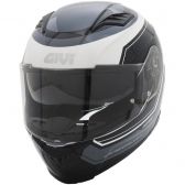 Capacete Givi 50.5 Soul Fechado Com Óculos Solar Interno - Branco/ Preto/ Cinza