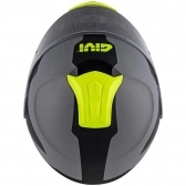 Capacete Givi Articulado Com Óculos Solar Interno X21 Spirit   - Cinza Fosco/ Preto/ Amarelo