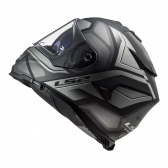 Capacete Ls2 Fechado Com Óculos Solar Interno Ff800 Storm Faster -  Preto / Grafite / Cinza