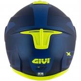 Capacete Givi Articulado Com Óculos Solar Interno X21 Spirit  - Azul Fosco/ Azul Claro/ Amarelo