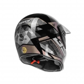 Capacete Esportivo Bieffe 3 Sport 30th Edição Especial 30 Anos  Cross Trilha C/ Viseira  - Preto Brilho / Perola / Grafite