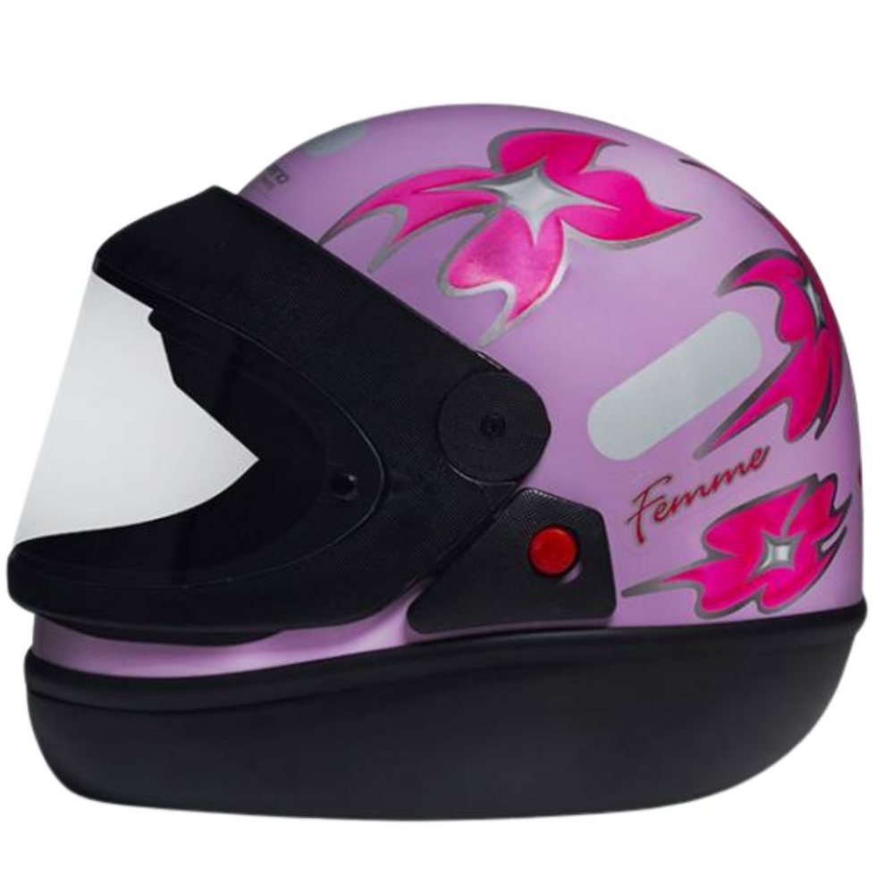 Capacete Taurus Fechado  San Marino Femme - Lilás / Rosa