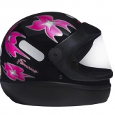 Capacete Taurus Fechado  San Marino Femme - Preto / Rosa