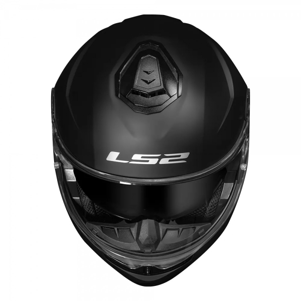 Capacete Ls2 Articulado Com Óculos Solar Interno Strobe Ii Monocolor -  Preto Fosco