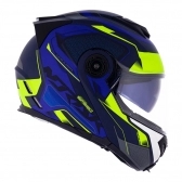 Capacete Norisk Articulado  Route Ff345 Speedmax – Azul Fosco/ Amarelo