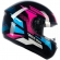 Capacete Peels Fechado  Spike Motion - Preto / Azul / Rosa