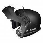 Capacete Ls2 Articulado Com Óculos Solar Interno Strobe Ii Monocolor -  Preto Fosco