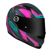 Capacete Ls2 Fechado  Classic Draze -  Cinza / Verde / Rosa