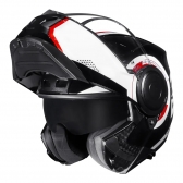 Capacete Ls2 Articulado Com Óculos Solar Interno Scope Arch -  Branco/Vermelho