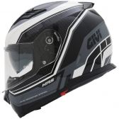 Capacete Givi 50.5 Soul Fechado Com Óculos Solar Interno - Branco/ Preto/ Cinza