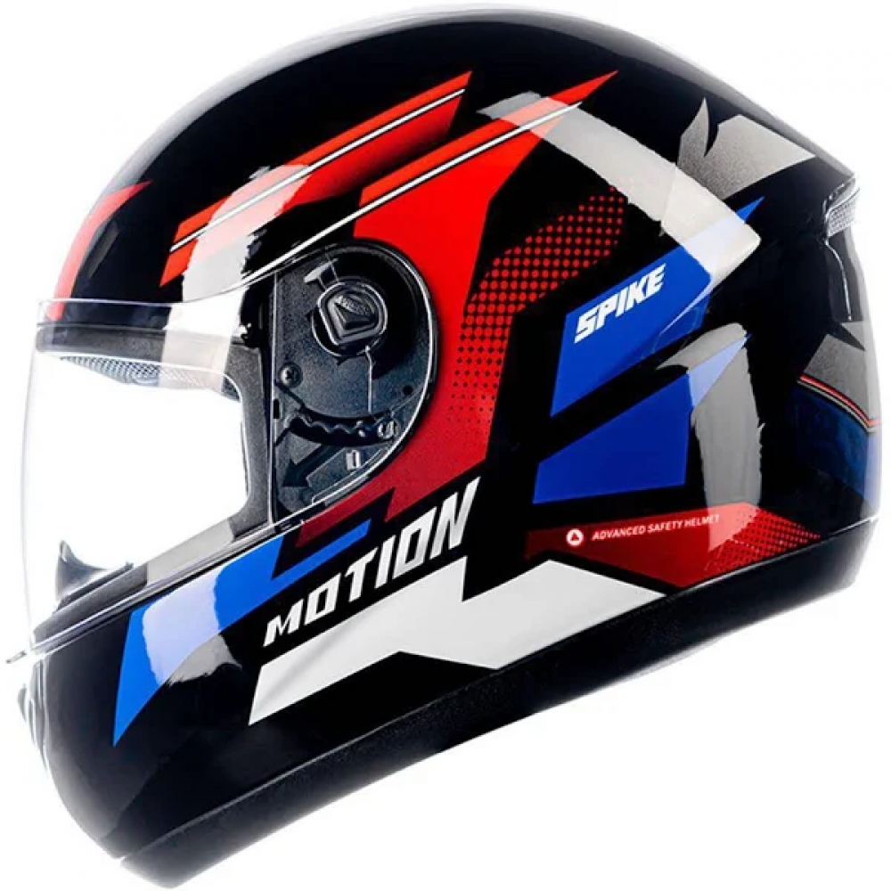 Capacete Peels Fechado  Spike Motion - Preto / Azul / Vermelho