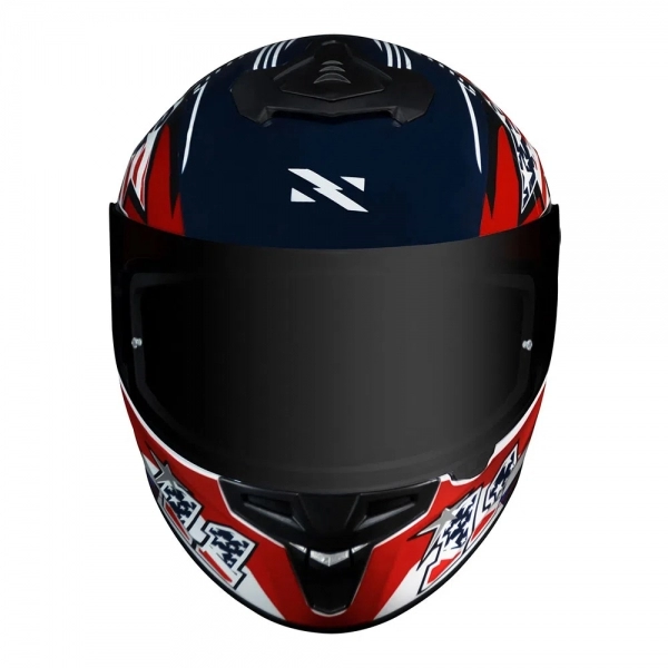 Capacete Norisk Fechado Lap Usa  - Branco / Azul