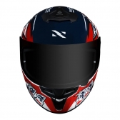 Capacete Norisk Fechado Lap Usa  - Branco / Azul