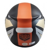 Capacete Taurus Articulado Zarref New Neon – Preto Fosco / Laranja