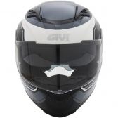 Capacete Givi 50.5 Soul Fechado Com Óculos Solar Interno - Branco/ Preto/ Cinza