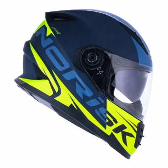 Capacete Norisk Fechado  Soul Advance Manty – Azul Fosco / Amarelo
