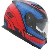 Capacete Givi 50.5 Soul Fechado Com Óculos Solar Interno - Vermelho/ Azul