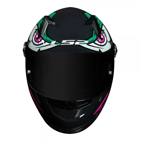 Capacete Ls2 Fechado  Classic Ff358 Tribal -  Verde