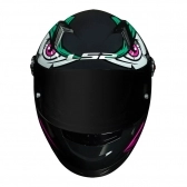 Capacete Ls2 Fechado  Classic Ff358 Tribal -  Verde