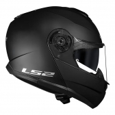Capacete Ls2 Articulado Com Óculos Solar Interno Strobe Ii Monocolor -  Preto Fosco