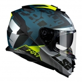 Capacete Ls2 Fechado Com Óculos Solar Interno Ff800 Storm Sprinter - Matt Black / Silver / Cobalt